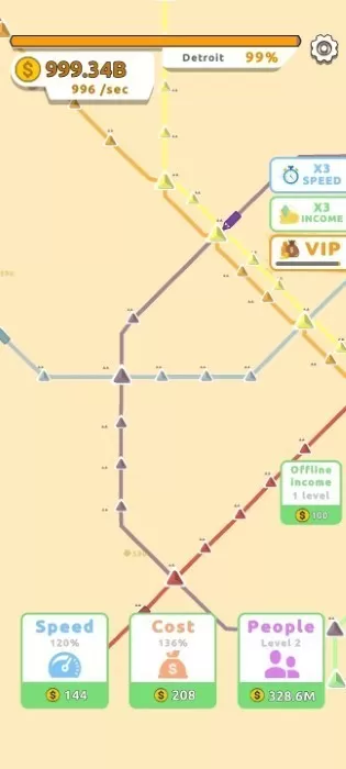 地铁连接地图设计手机游戏