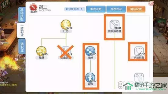 ro手游骑士技能点