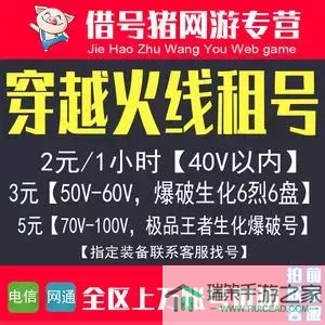 穿越火线手游1元租号